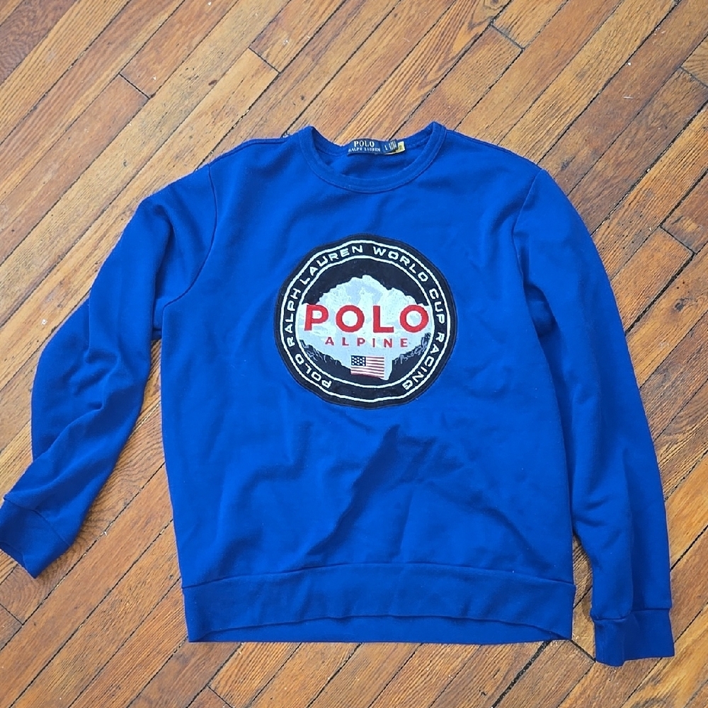 Polo by Ralph Lauren Blue Crewneck Sweater with Logo